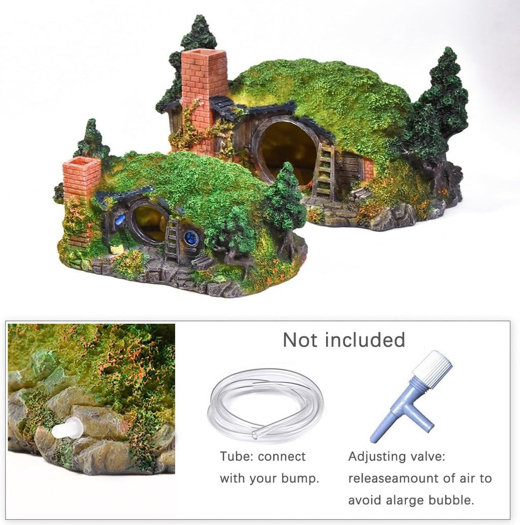 fazhongfa Aquarium Decorations Castle Fish Tank Décor Thematic Ornaments (Hobbit-Small)