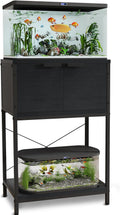 TFK 5-10 Gallon Fish Tank Stand, Aquarium Stand with Cabinet Storage for Aquarium Stand, Cabinet for Fish Tank Accessories Storage, Heavy Duty Tank Stand for Home Office Turtle Reptile Tank Stand