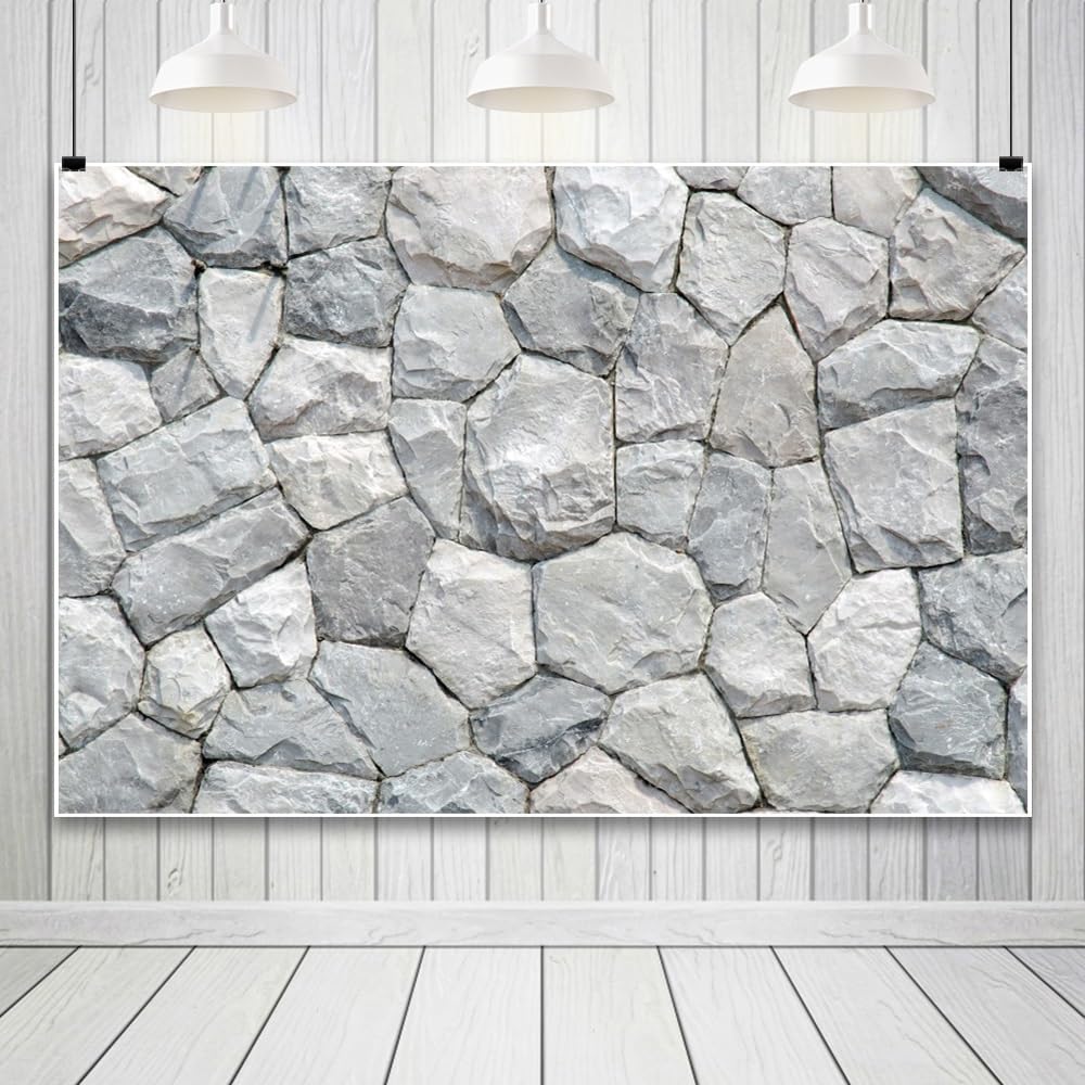 Yeele 6x4ft Vintage Stone Brick Wall Backdrop for Photography Retro Rustic Rock Stone Wall Background for Wedding Birthday Theme Party Decoration Kids Adults Portrait Photo Studio Shoot Props