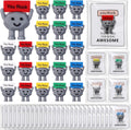 Gejoy 75 Pcs You Rock Gifts Set Include 25 Mini Rubber Rock 25 Motivational Card 25 Package Bag Positive Inspirational Gifts for Being Awesome Employee Coworker Staff Teacher Team Friends