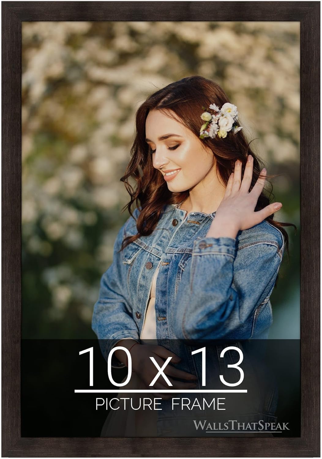 wallsthatspeak 10x13 Photo Frame for Pictures or Artwork, Espresso Brown
