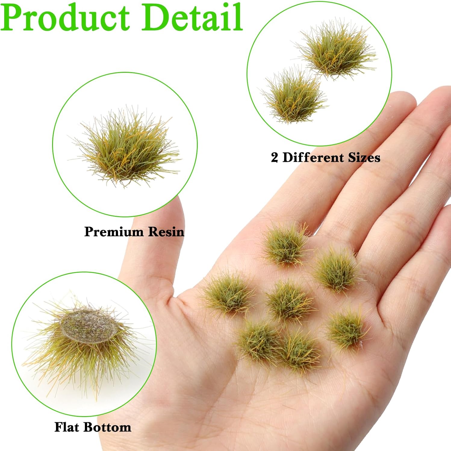 32 Pcs Static Grass Tuft, Model Grass Lowland Shrubs Tuft Terrain Model Artificial Grass for Gaming Terrain Rainforest Diorama Supplies (Early Spring)