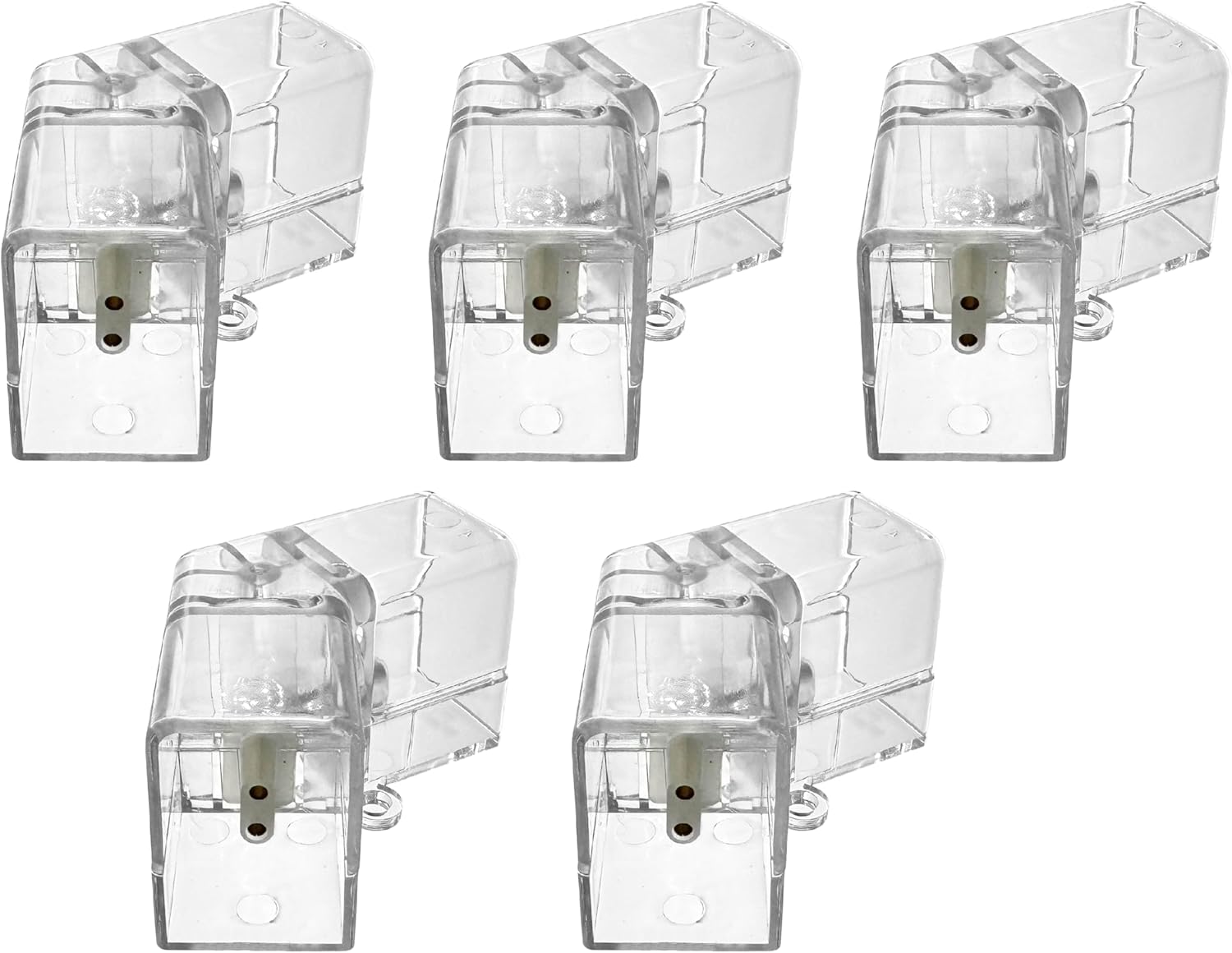 5 Pack Hexagon Garage Light Connectors 2 Pin V-Connector LED Garage Light Copper Pin DIY Hexagon Accessories Replacement/Spare for Honeycomb Lighting Systems (5 Pack V Connector)