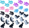 27 Pcs Cute Killer Whale Miniature Figurines Mini Whale Figurines for Terrarium Fish Tank Home Décor DIY Craft Project