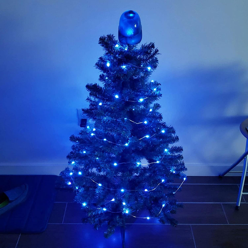 66Ft 200LED Fairy Lights Plug in, Waterproof String Lights Outdoor and Indoor 8 Modes Christmas Lights Bedroom Decor with Remote, Twinkle Lights with Timer for Girl's Room Christmas Decorations (Blue)