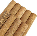 9 Pcs Soft Natural Texture Cork Faux Leather Sheets A4 Size Thin Real Cork DIY Crafts Fabric for Earrings Handbags Wallets Handicraft Accessories