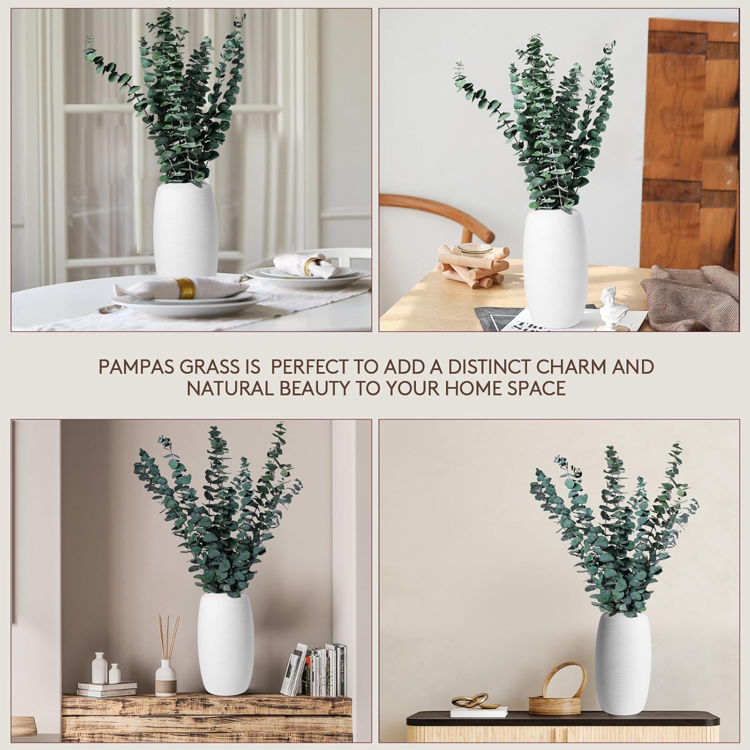 Dried Eucalyptus Decor – 20 Stems Dried Real Eucalyptus Preserved Greenery for Vase, Bathroom, Wedding Decor – Subtle Aroma, Rustic Boho Style