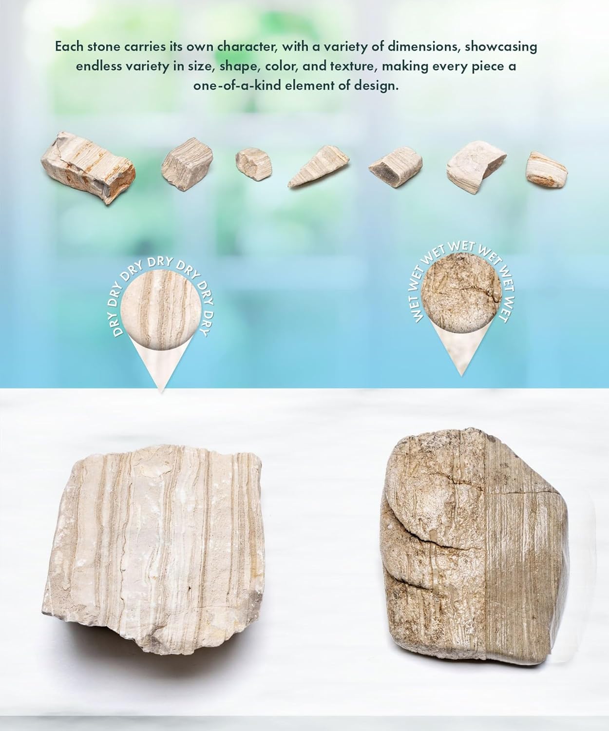 SubstrateSource Natural Aquarium Stones - Light Greyish Cream w/Layered Folds, Smooth Surface, Freshwater Aquascaping Rocks, Shrimp & Betta Fish Tank Decor, Canyon/Valley Layouts - Gobi Desert, 20 LB