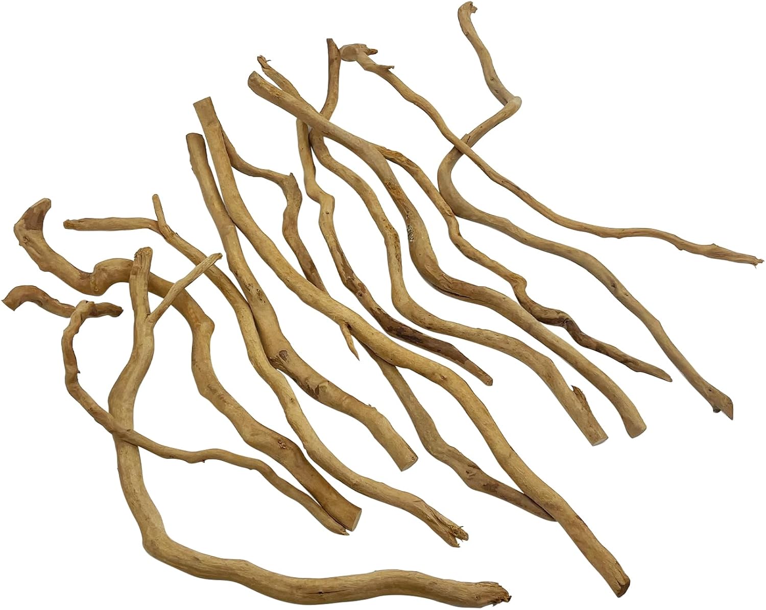 kathson Natural Driftwood for Aquarium, Red Moor Driftwood Mix 12''-16'' Long Driftwood for Decorations Aquarium Driftwood Assorted Shapes Natural Aquarium Decor Driftwood (350g, Medium Branches)