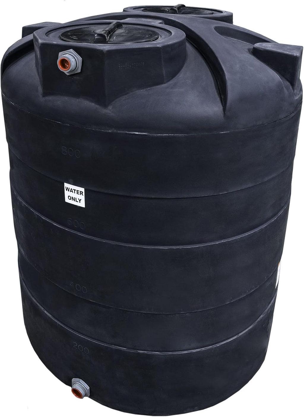 1000 Gallon Vertical Water Storage Tank, Plastic Water Tank for Collection, Holding, and Storage, UV-Resistant, for Rainwater Harvesting, Agricultural, RV, Emergency, and General Use