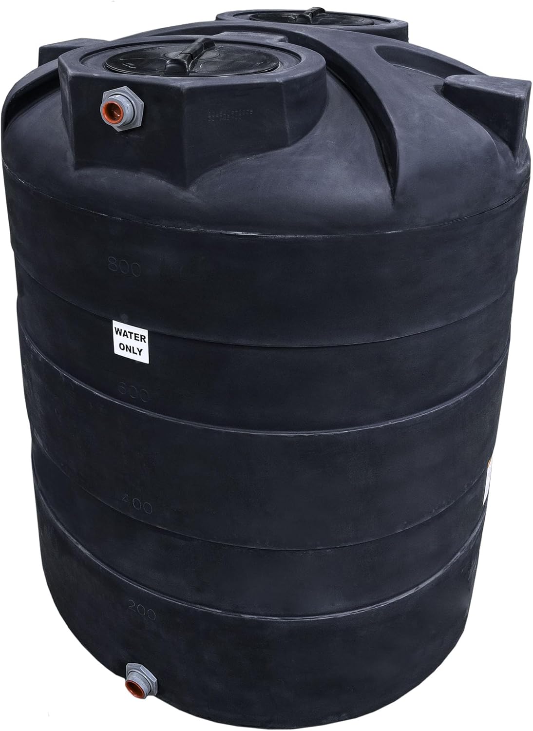 1000 Gallon Vertical Water Storage Tank, Plastic Water Tank for Collection, Holding, and Storage, UV-Resistant, for Rainwater Harvesting, Agricultural, RV, Emergency, and General Use