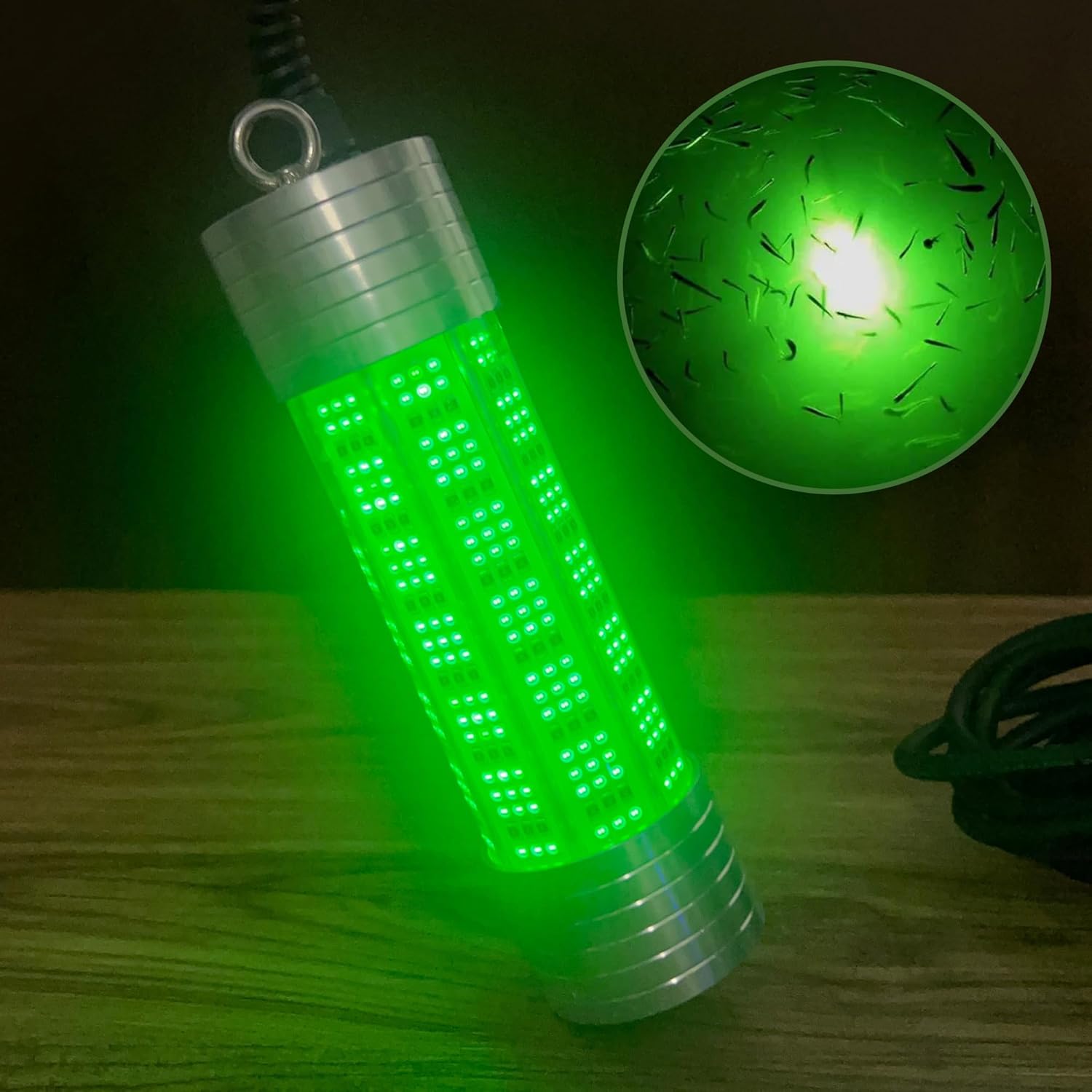 Luckerain Underwater Fishing Light 70W 150W High Bright LED 9000LM 20000LM Submersible Fish Attracting Light for Docks, Boats or Kayaks, Rust-Proof IP68 Waterproof