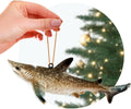 Hand-Painted Beach Christmas Ornament – Coastal Tree Decoration for Ocean Lovers – Unique Nautical Ornament for Christmas Tree or Stocking Stuffer Gift (Shark)