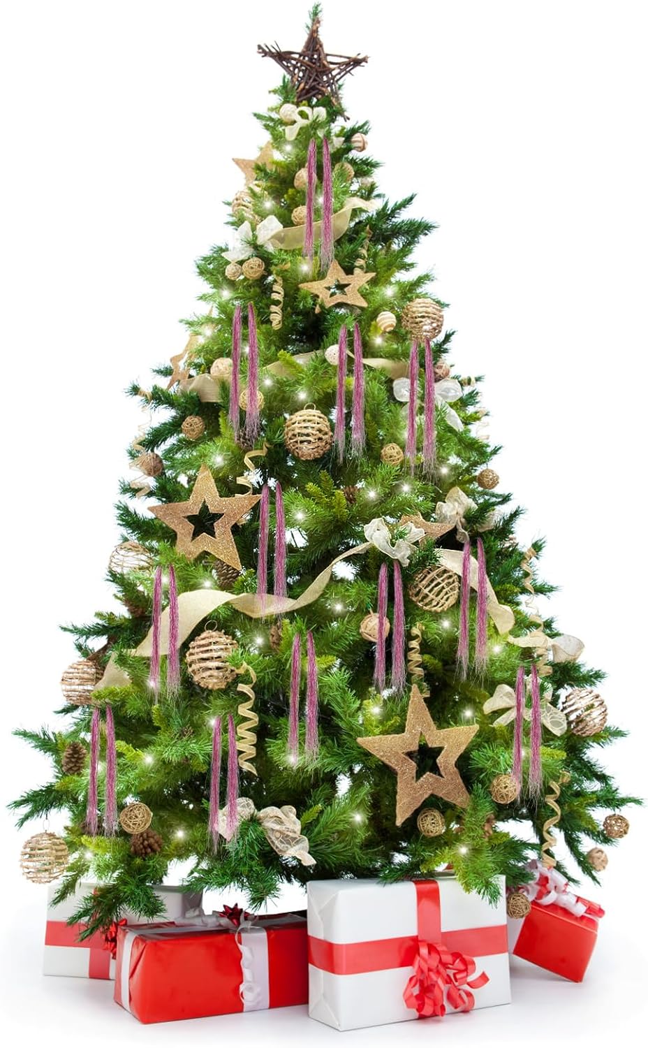 3000pcs Christmas Icicle Tinsel,18in Purple Foil Fringe Tinsel Strand Icicle Tinsel Christmas Tree Tinsel for Christmas Holiday Decor Birthday Supplies