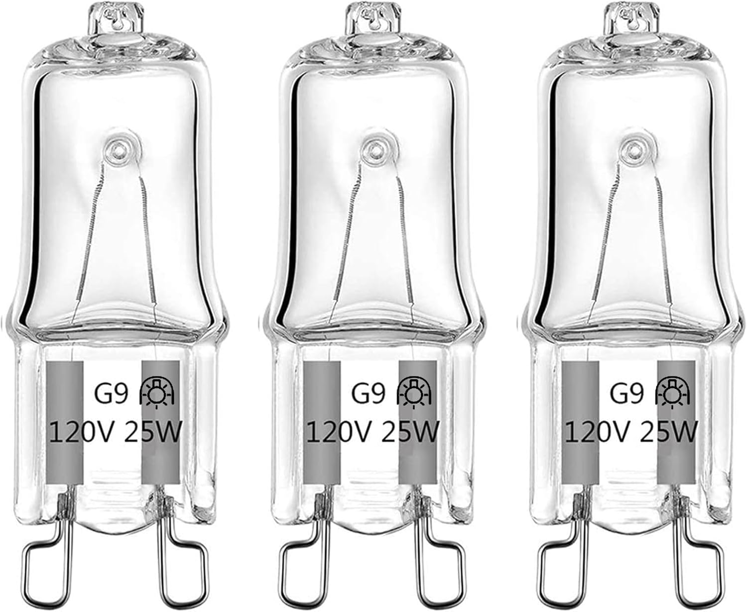 G9 Basking Light Bulb 25W 120V 2 Pin 3 Pack