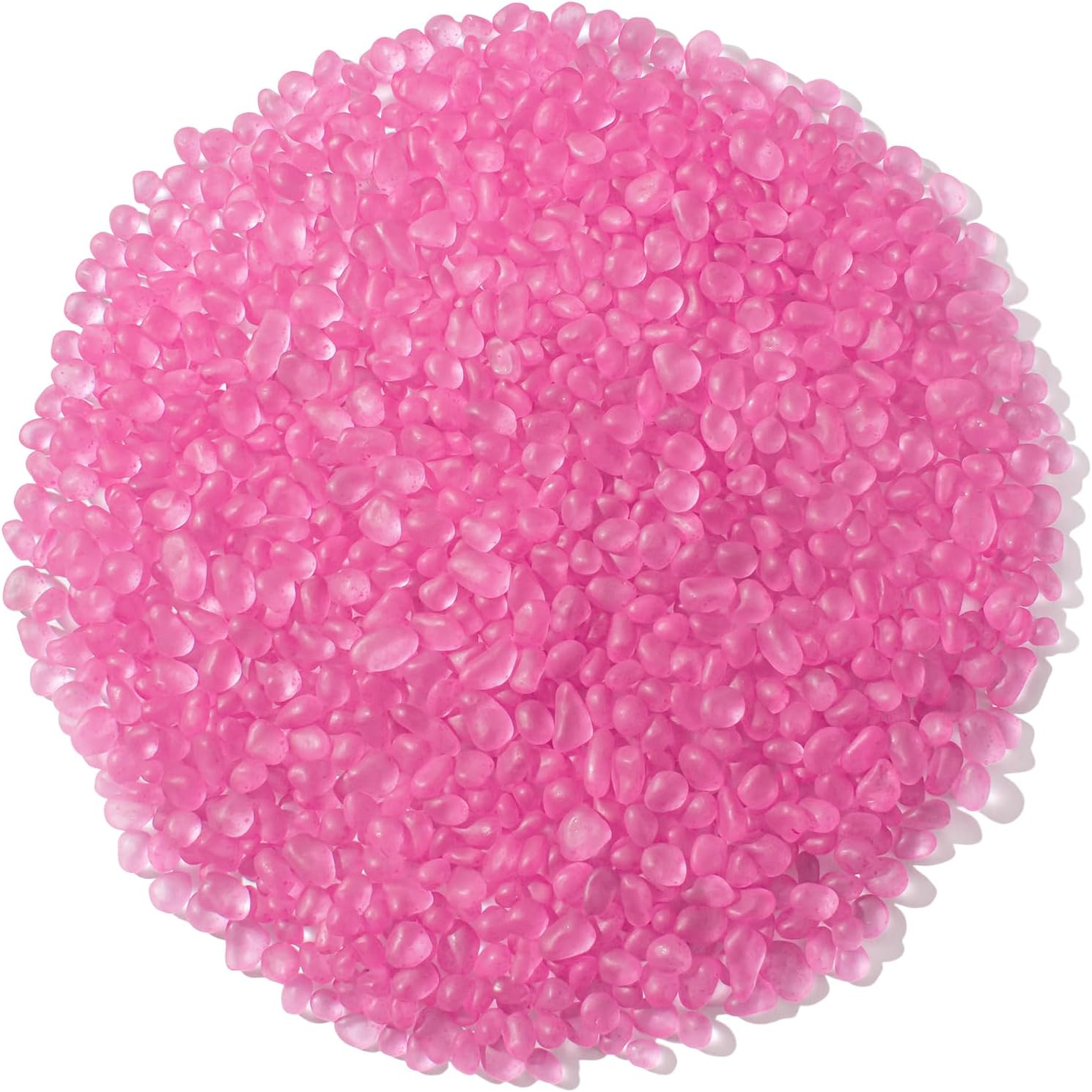 Keedolla Aquarium Rocks Betta Fish Tank Gravel 3 LB Frosted Sea Glass Marbles Gemstones for Vase Fillers, DIY Crafts and Home Decor - Rose Red, 6-9mm