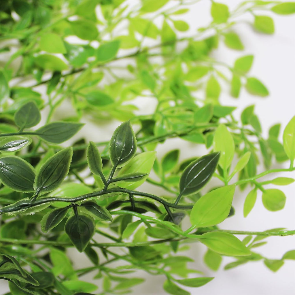 3Pcs Artificial Greenery Stems, 43.3 Inch Nandina Faux Greenery Branches, Tall Faux Plant Stems for Vase, Artificial Plastic Plant Floral for Home Office Wedding, Garden Restaurant Decoration