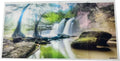 Waterfall Aquarium Background Jungle Rainforest Natural Landscape Terrarium Background Jungle Style Tranquil Stream Fish Tank Background Fall Forest Sunbeams Reptile Background 24x12in