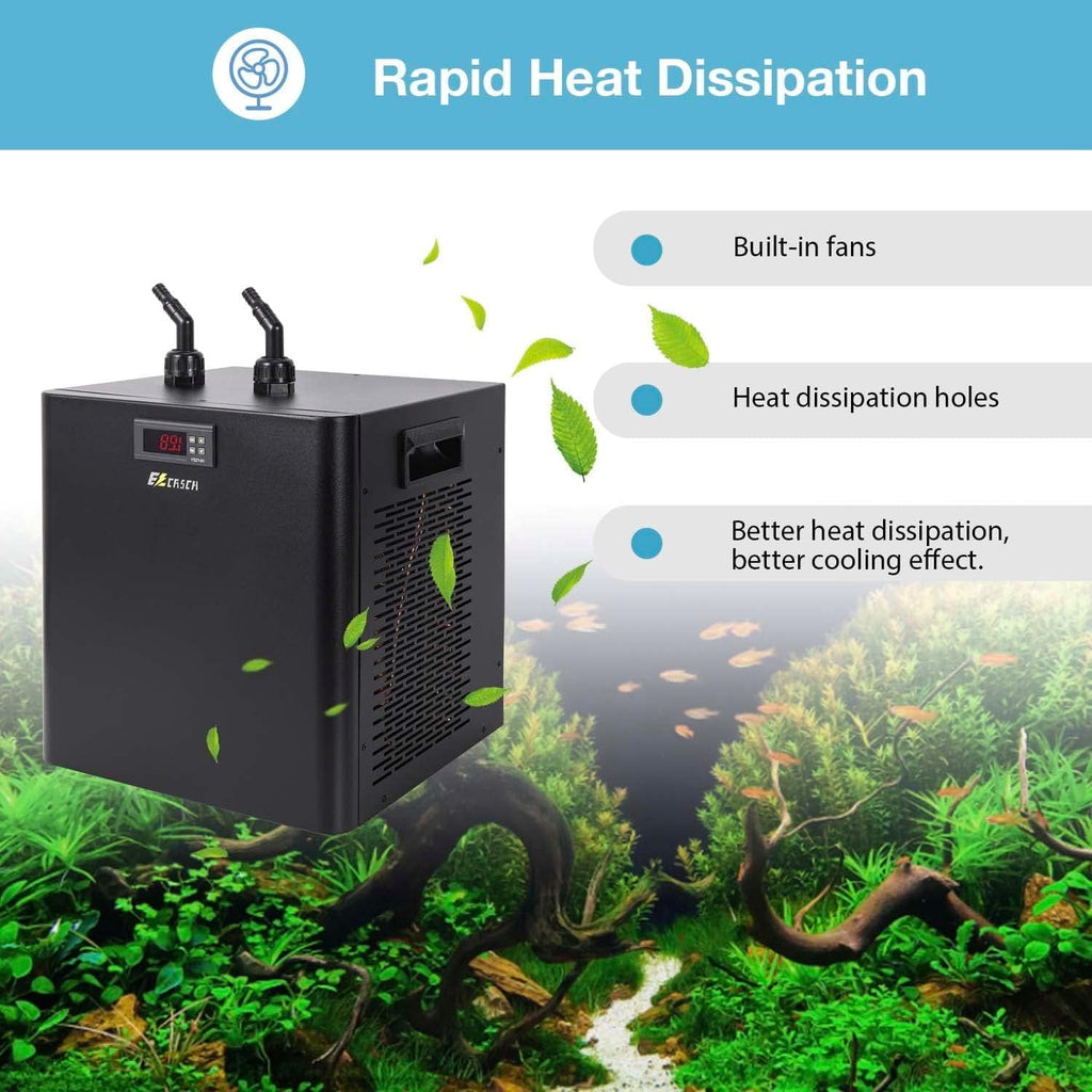 Aquarium Chiller, 79 gal 1/3 HP 300L Water Chiller for Cold Plunge, Hydroponic Cooler Fish Tank Cooling System for Axolotl Coral Reef Shrimp with Pump and Pipe