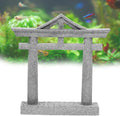 livelyfish Japanese Fish Tank Decorations Asian Aquarium Decor Torii Gate Ornament Japanese Shrine Oriental Pagoda Aquarium Sandstone Bridge Statues Betta Fish Decorations for Tank, S2