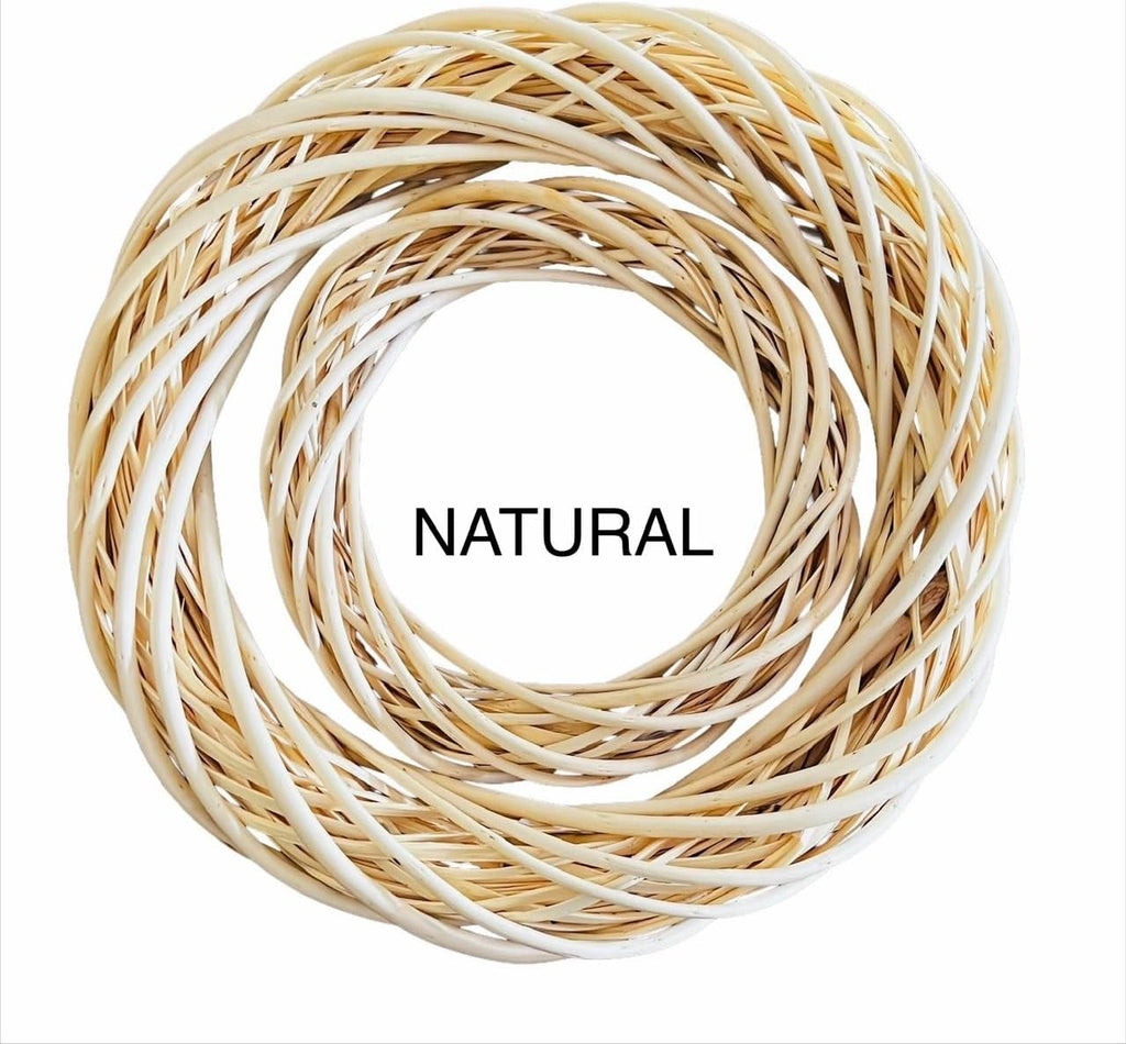 Grapevine Wreath – 18 Inch Round Handcrafted Twig Wreath – Natural Wooden Garland for Door, Wall, or Wedding Decoration Natural Color