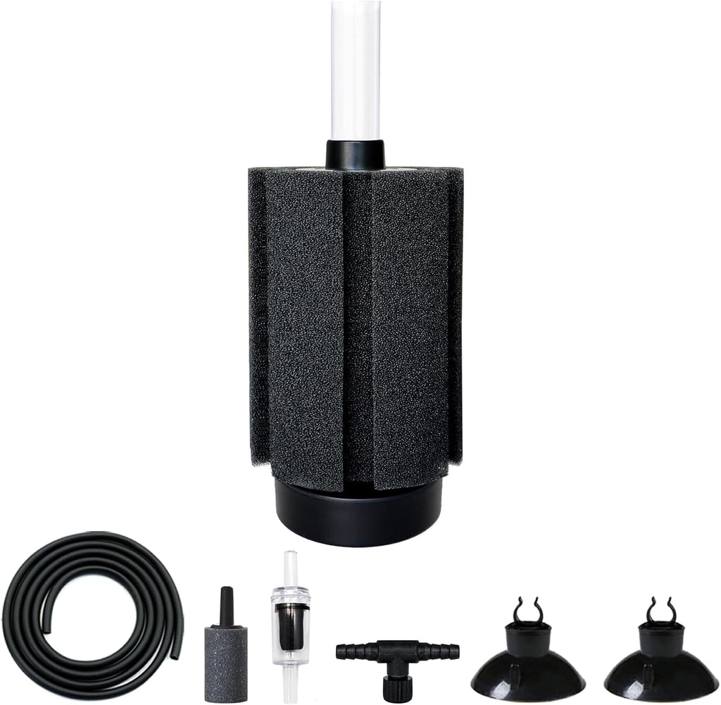 Aquarium Sponge Filter,10 Gallon Bio Sponge Filter with Airstone Breeding Fry Betta Shrimp for Fish Tank 10-30-50 Gallon