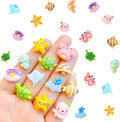 100 pcs Mini Ocean Resin Animals Plastic Animals Marine Miniature Aquarium Ornaments Decorations for DIY Fish Tank Potted Micro Fairy Garden Dollhouse (100PCS Marine Animal Set)