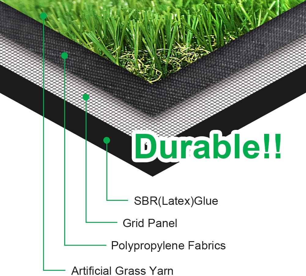 SunVilla 9'X81' Artificial Grass Realistic [Customized Sizes] Grass Height 1 3/8" Indoor/Outdoor Artificial Grass/Turf Many Sizes 9FTX81FT (729 Square FT)