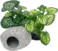 Smoothedo-Pets Aquarium Plants Betta Fish Tank Decorations 4inch/2pcs Soft Silk Artificial Plant Goldfish Waterscape Fish Hides Snake Tank/Reptiles Plants (B-3pcs Set)