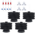 ALEGI 4pcs Small Aquarium Bio Sponge Filter with Suction Cups, Check Valves for 5 Gal, 10 Gal, 20 Gal Breeding Fry Betta Shrimp Fish Tank (Up to 10 Gallon 4 Pcs (Fanshaped))
