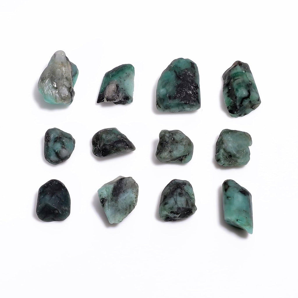 100 carats Raw Green Emerald Stone Lot, Rough Gemstone, Natural Crystals, Chakra Crystals, Healing Stones, Wholesale Pack, Jewelry Making Supply, Supply, (6 to 8pcs)