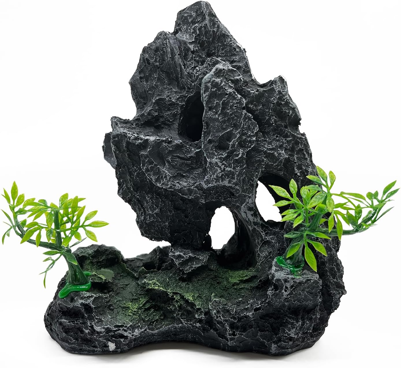 J-star Large Aquarium Rock Mountain Decor – Realistic Resin Landscape Ornament for Fish Tanks – Enhances Underwater Scenery, Easy to Clean, Safe for Fish