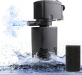Fish Tank Filter for 15-40 Gallon Tank, 160 GPH Crystal Clear Powerful Internal Aquarium Filters Submersible Pump& Filter System for Fish Tank & Turtle Tank