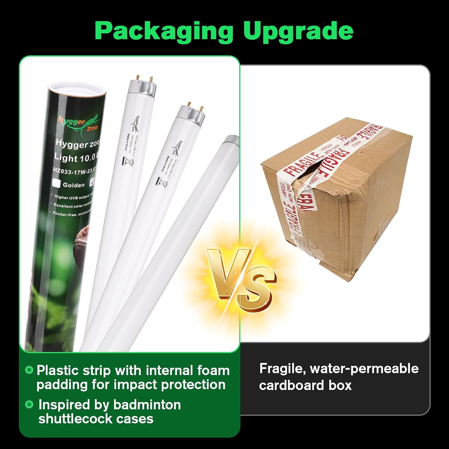 3-Pack UVB Reptile Light 10.0 Bulb 15W T8 Fluorescent Desert Lamp UVA for Bearded Dragon Tortoise Reptile & Amphibian