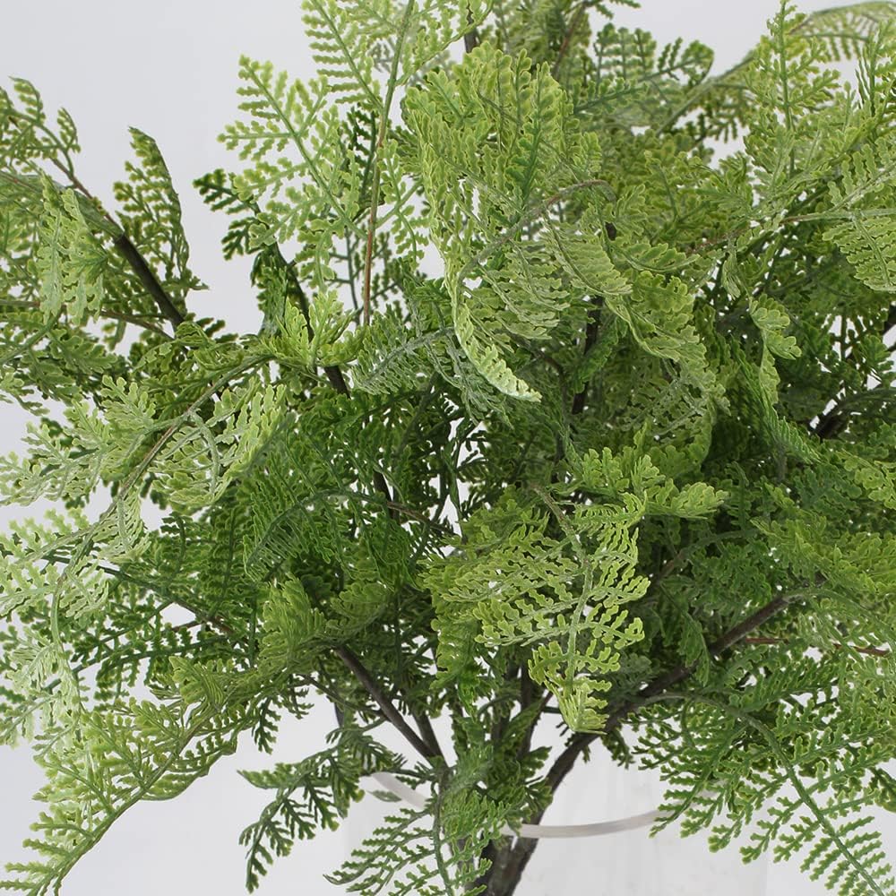 Briful 30" Artificial Boston Fern Plants Bushes Fake Shrubs Bush Greenery Plants Faux Fern Plant Large for Outdoors UV Resistant Garden Plants or Home Office Desk Indoor Decor 6pcs