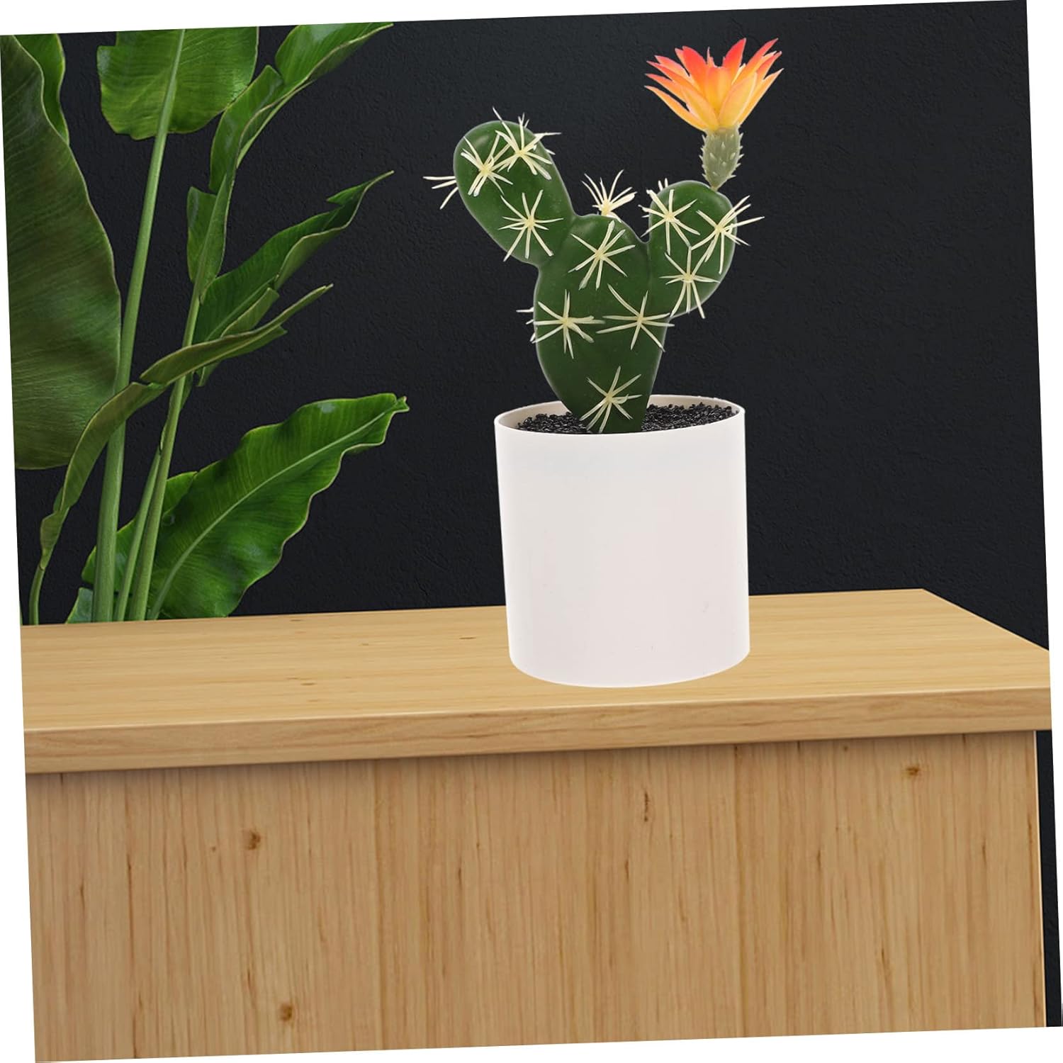 HOMSFOU Simulation Cactus Small Fake Cactus Lifelike Decor Suculentas Pot Faux Succulents Potted Fake Artificial in Pot Desktop Bonsai Small Bonsai Potted Model Mini Plastic Fake Succulent