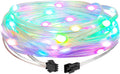 WS2812B Fairy String Lights Addressable Individually RGB IC, PVC Wire 16.4FT 50LEDs DC5V/2A for Twinkle Home Garden Bedroom Outdoor Indoor Decor(No Adapter or Controller) 1PC