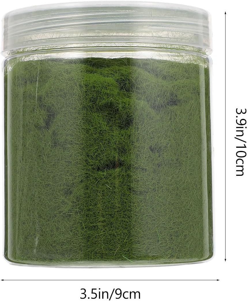 Nylon Simulated Moss, 650ml Artificial Grass Powder Flocking Powder, Fake Green Moss for Mini Indoor Flowers and Plant Pots, Fake Static Grass for DIY Mini Fairy Garden Decoration