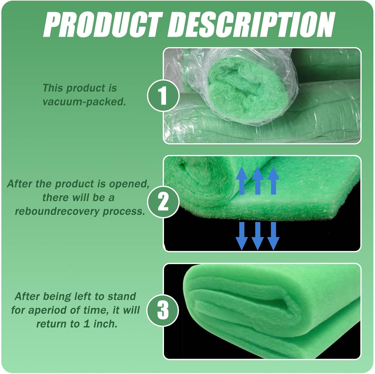 2PC Aquarium Filter Floss - 12" x 78" (6ft per roll) - Total 12ft - 1" Thick Premium Polyester Filter Pad for Fish Tank - Mechanical Filtration, Crystal Clear Water, Fits Most Filters(12ft)