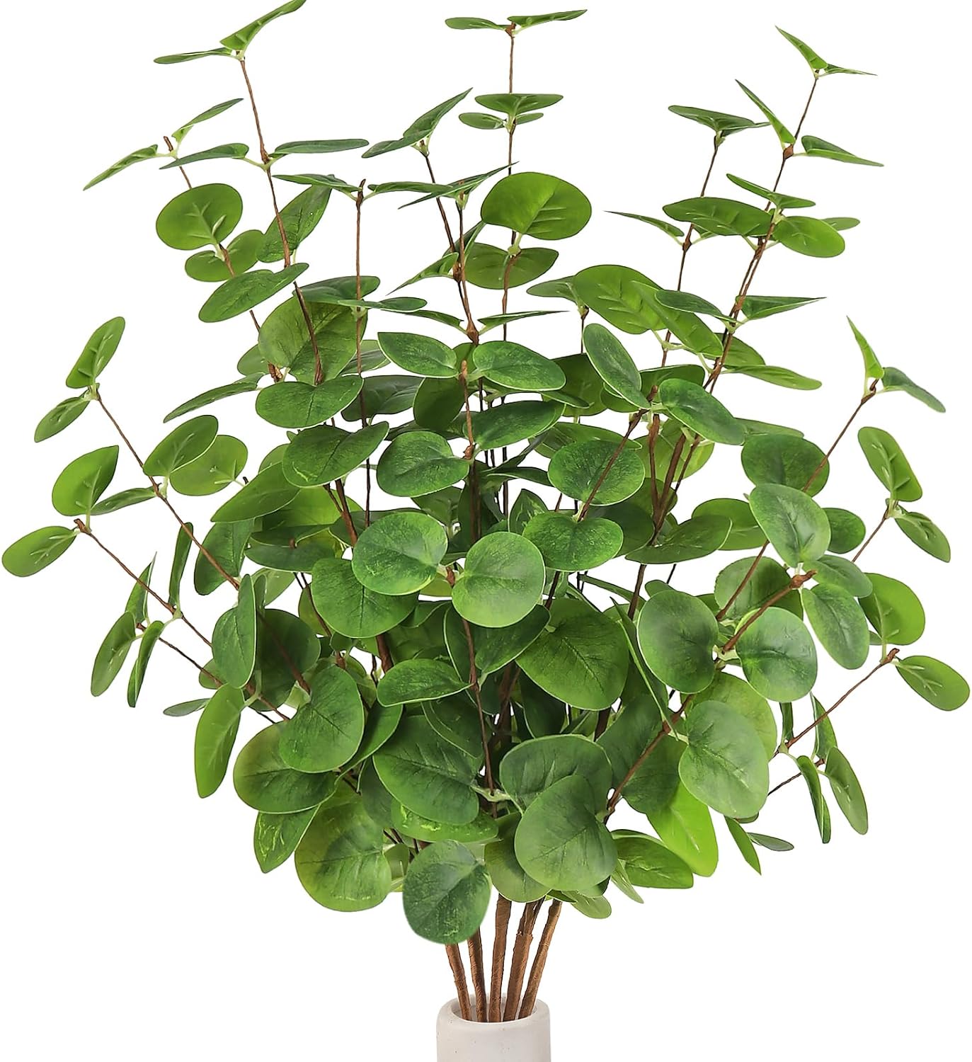 5pcs Artificial Eucalyptus Stems Decor 3D Real Touch Tall 24" Faux Eucalyptus Branches Fake Greenery Plants Stems for Vase Home Party Wedding Decorations