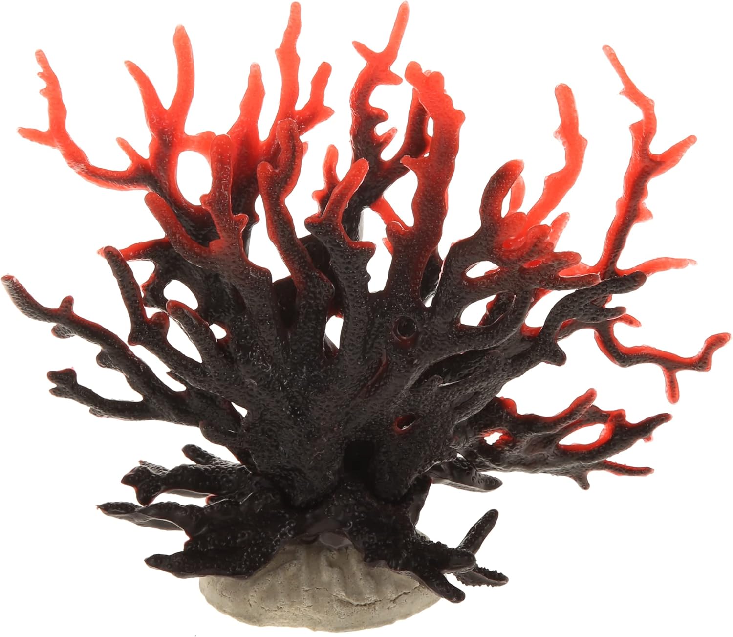 VOCOSTE Coral Reef Decor, Mini Faux Coral Decor for Aquarium Decorations, Black Red,6.5"x5.83"