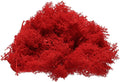 uxcell Preserved Reindeer Moss, 4 OZ Fake Moss for Crafts Artificial Dried Moss for Decoration, Craft, Terrariums, Potted Plants, Centerpieces Fairy Gardens (Red)