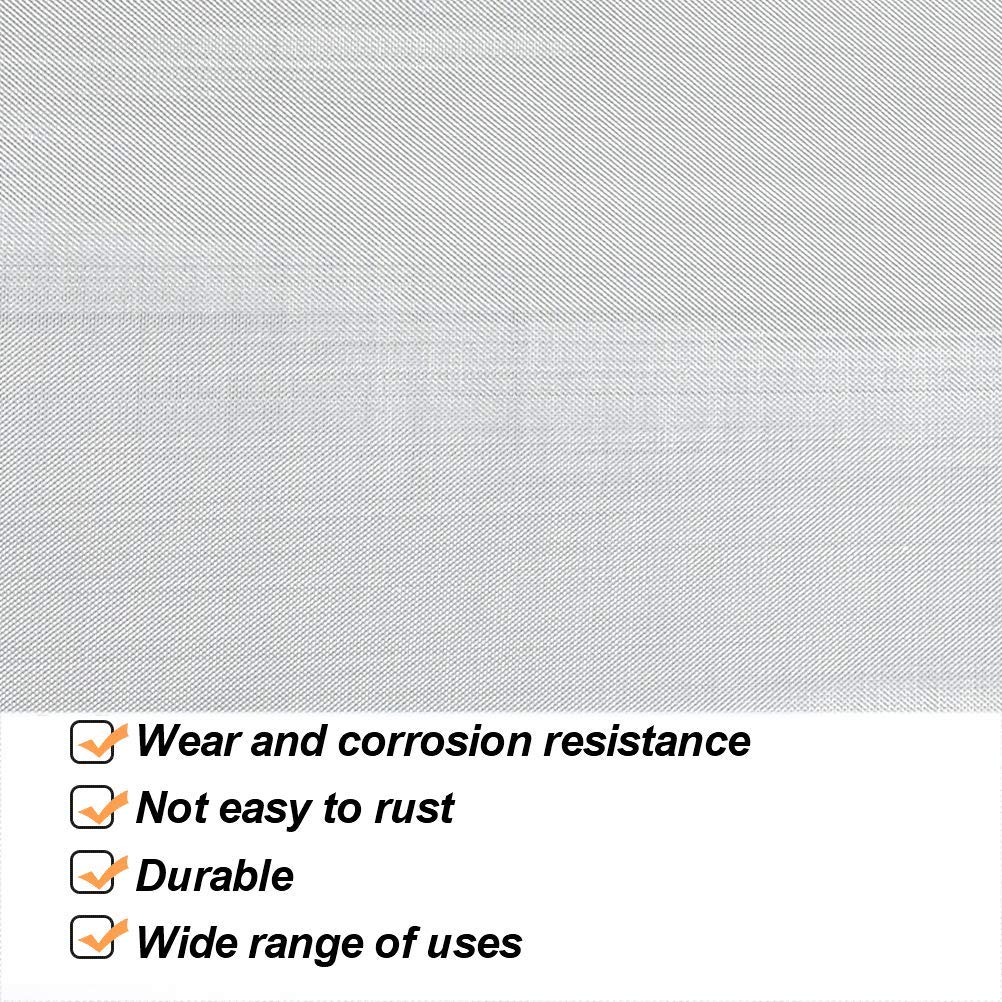TIMESETL 304 Stainless Steel Woven Wire 80 Mesh - 12"X 40" Filter Screen Sheet Filtration Cloth