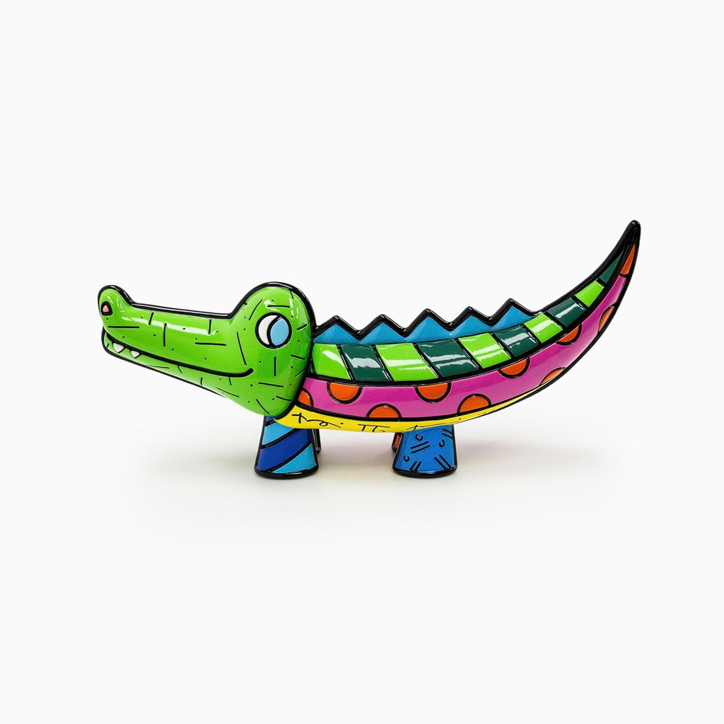 Britto Collectible Figurine - Iconic Art Figurine, Decorative Displays for Modern Home Decor | Designed by Iconic Artist Romero Alligator (Multicolor)