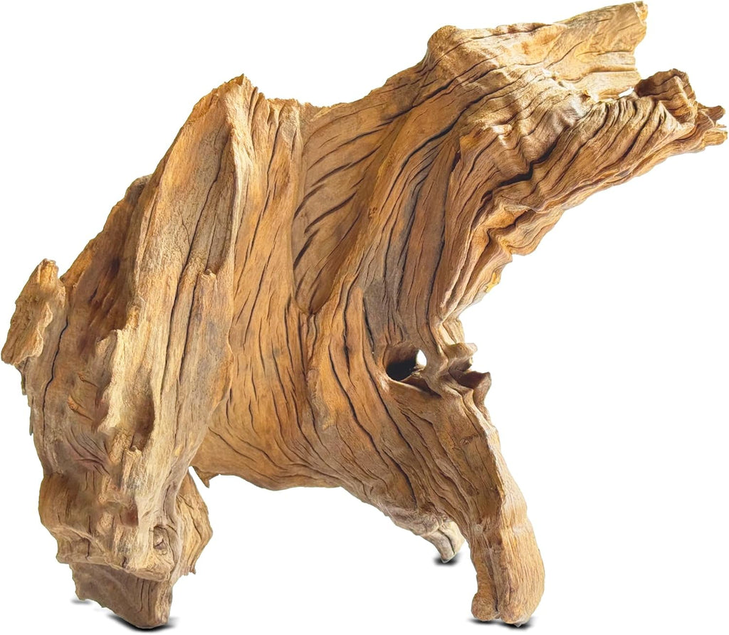 Natural Driftwood for Aquarium Decor,Reptile Habitat&Home DIY Decor,Naturally Unique Shapes Weathered Wood,Easy to Use (L-(12-14 Inch/2.5-3.3 Lbs)-Pack of 1)
