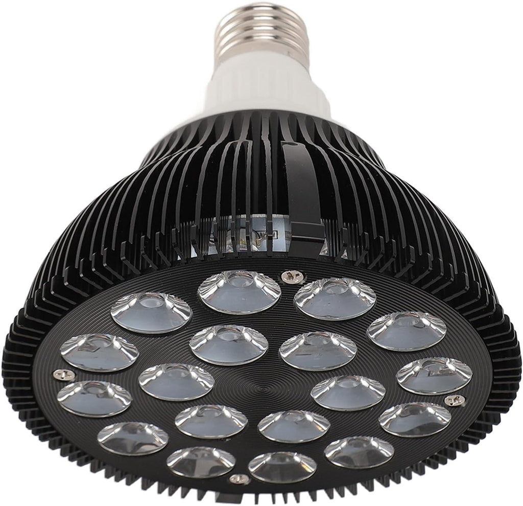 Full Spectrum LED Aquarium Light 18W, E26 E27 Socket Plants Grow Lamp for Marine Tank, 6 Band Blue White Red Green LED with Aluminum Alloy Heat Dissipation