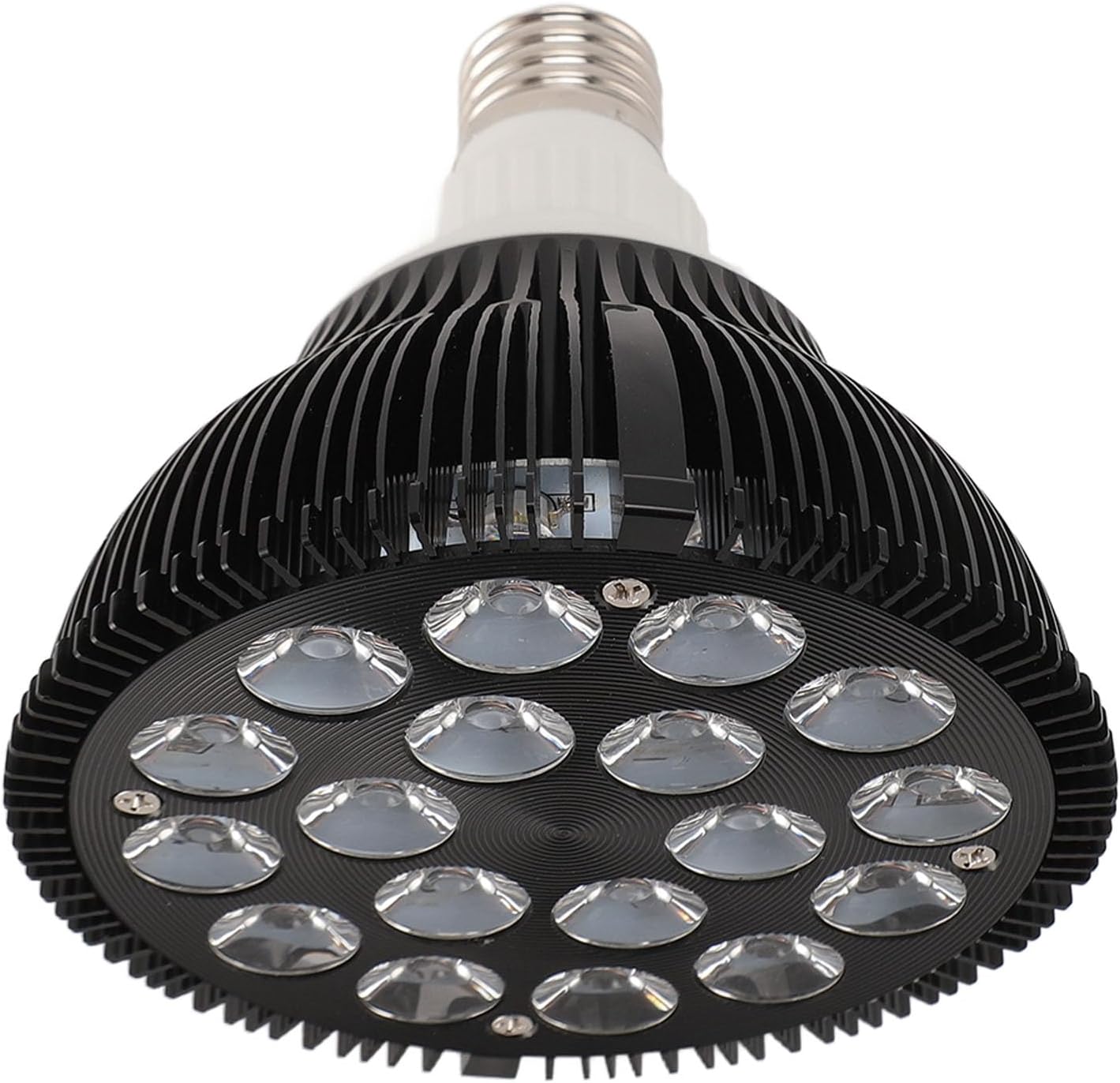 Full Spectrum LED Aquarium Light 18W, E26 E27 Socket Plants Grow Lamp for Marine Tank, 6 Band Blue White Red Green LED with Aluminum Alloy Heat Dissipation