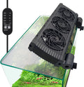 Upgrade Aquarium Fan with Memory Function,Fish Tank Cooling Fan,Aquarium Cooler Water Chiller for Axolotl Betta Fish Accessories with Adjustable Speed and Timer(3 fan)