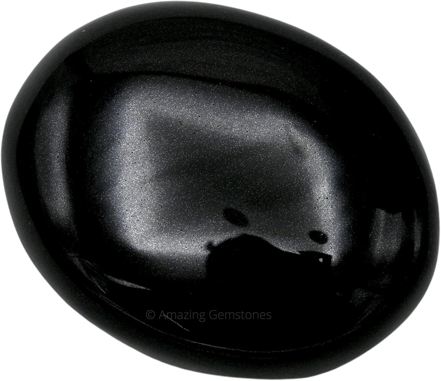 Amazing Gemstone Black Agate Crystals and Healing Stones - Large Palm Stone Crystals Piedra - Crystal for Good Luck, Balanced Positive Energy, Meditation - Unique Stocking Stuffers, Gifts for Women
