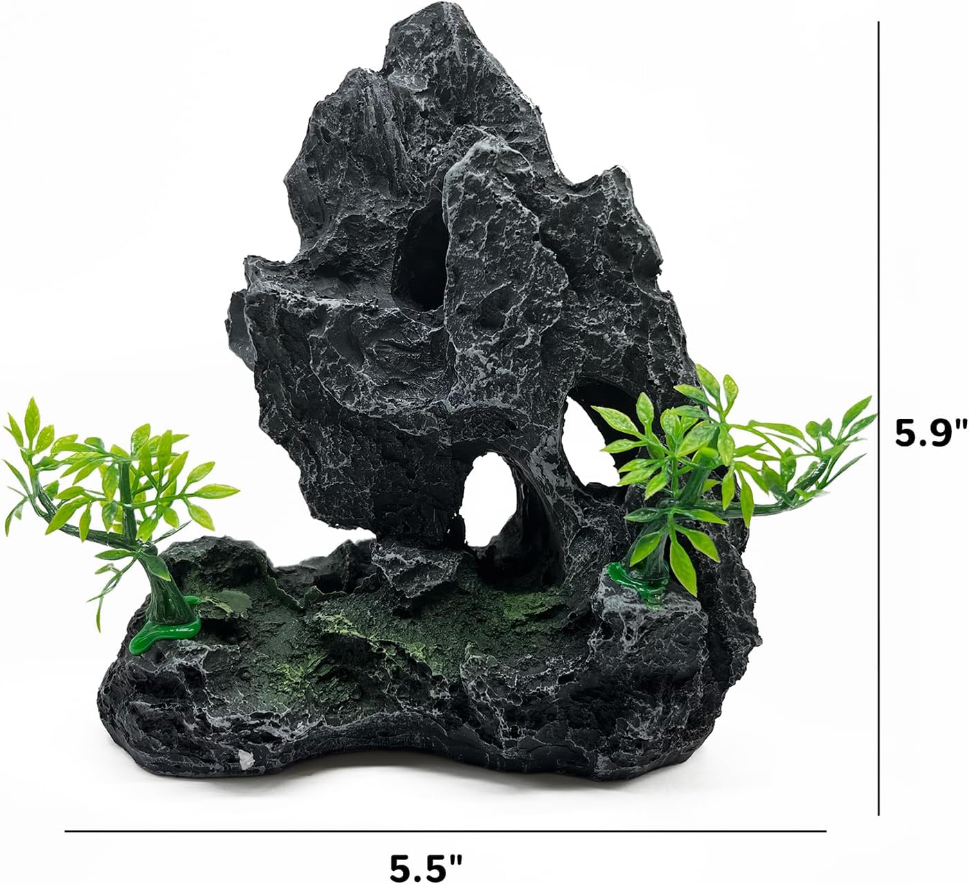 J-star Large Aquarium Rock Mountain Decor – Realistic Resin Landscape Ornament for Fish Tanks – Enhances Underwater Scenery, Easy to Clean, Safe for Fish